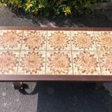 Wrought iron ceramic coffee table