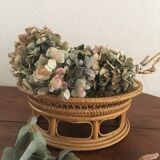 Canning basket and 70s rattan