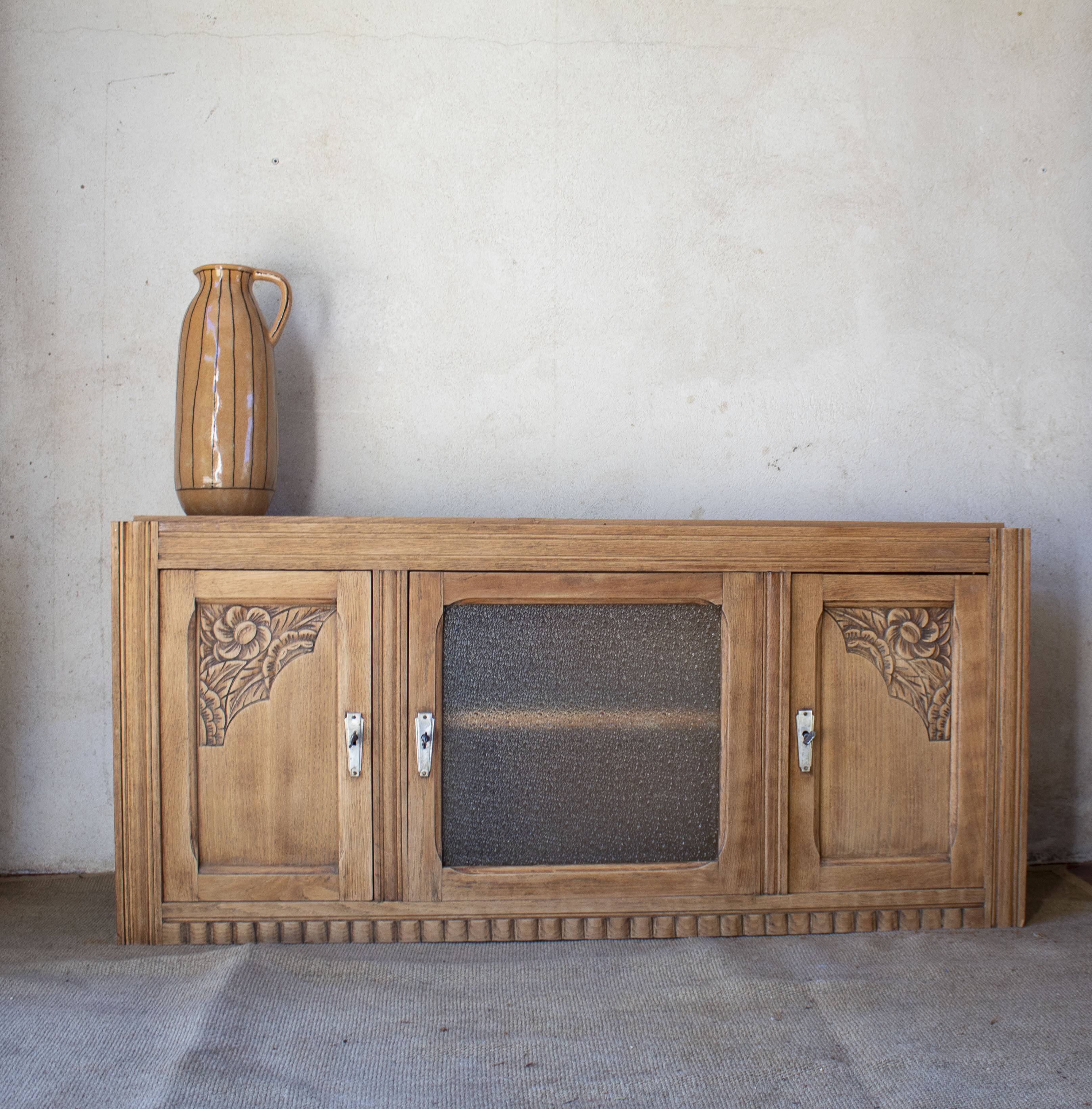 buffet sideboard solid oak Art Deco
