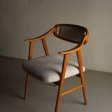 Fauteuil scandinave en fausse fourrure de mouton retournée | Années 1960