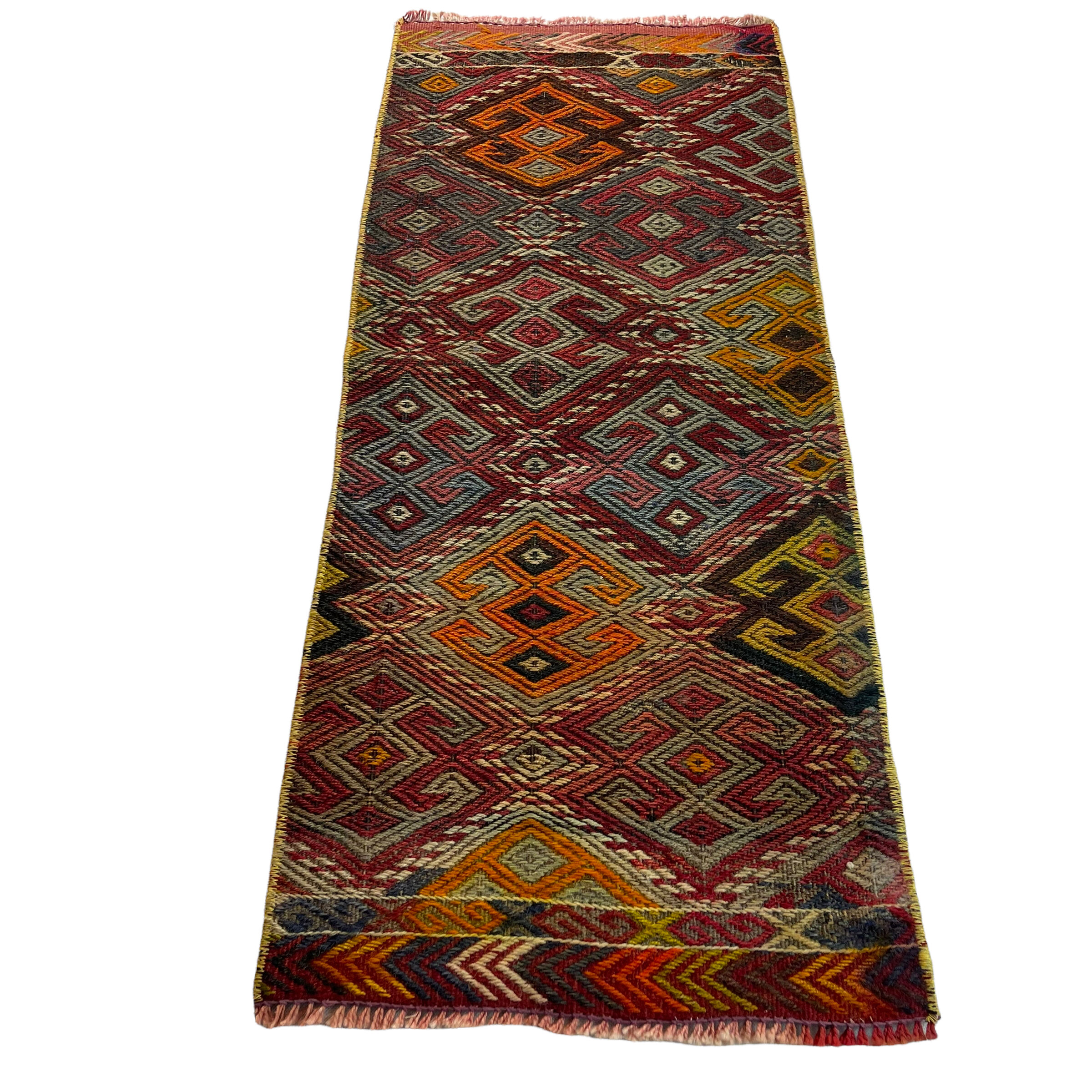 Vintage turkish kilim rug 103 x 43 cm