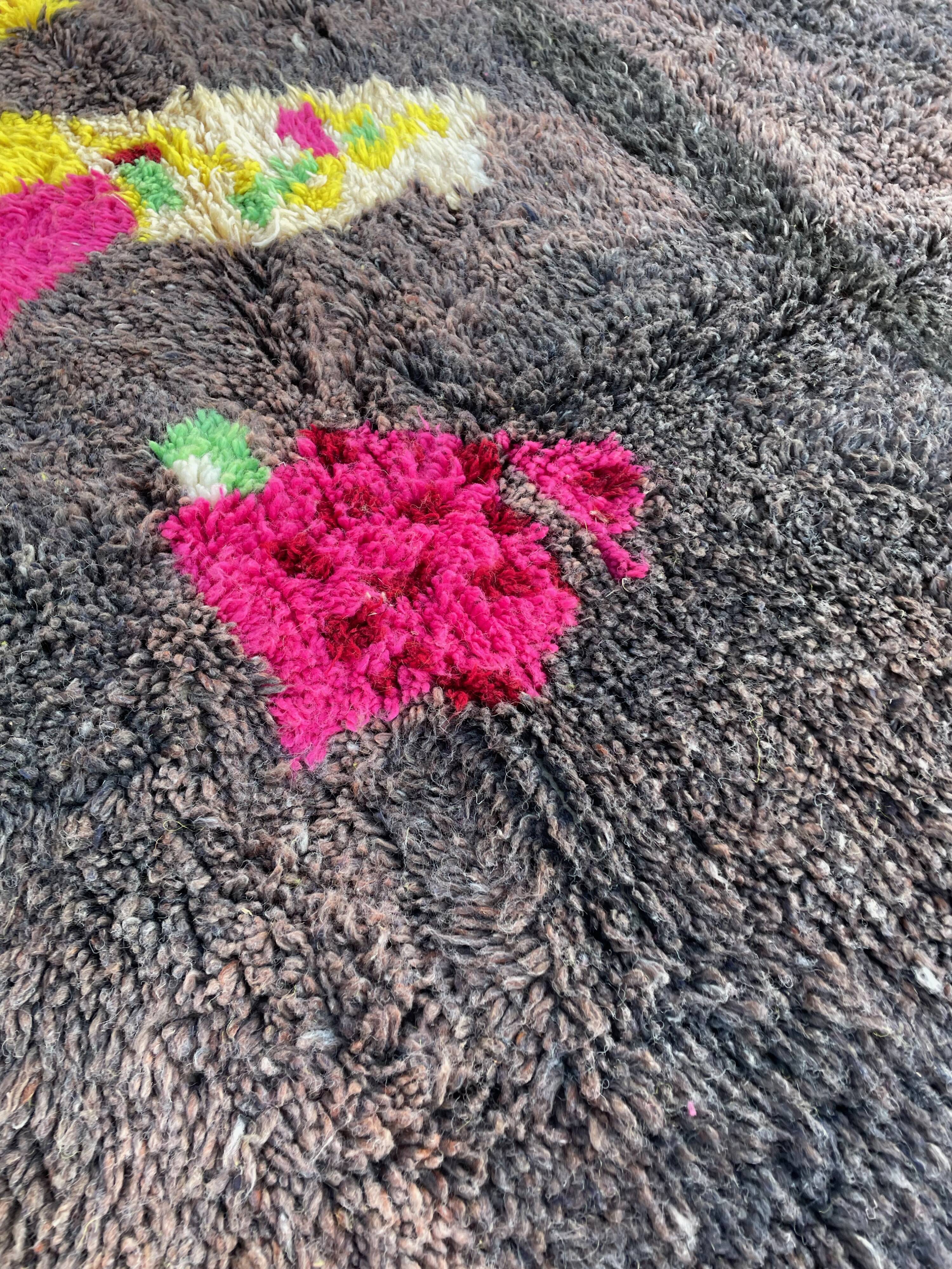 Berber carpet in wool beni ouarain 200x270cm