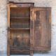 Antique wooden cabinet with 1 door, storage unit, bonnetière, kitchen furniture.