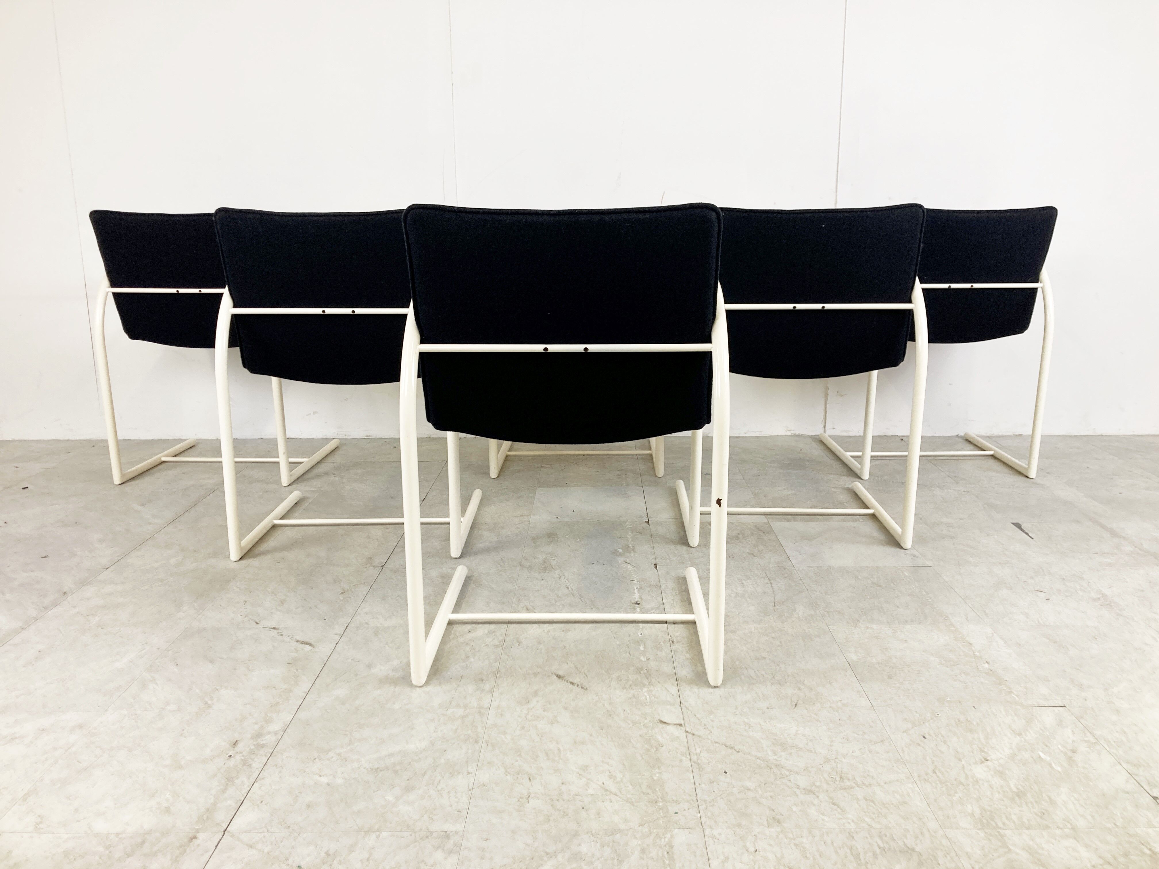 6 postmodern cirkel dining chairs by Metaform, 1980s