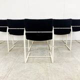 6 postmodern cirkel dining chairs by Metaform, 1980s