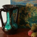 Vallauris Blue Fat Lava Vases