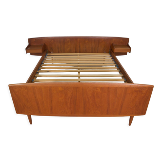 Danish Teak Double-bed By Melvin Mikkelsen, 1960's.