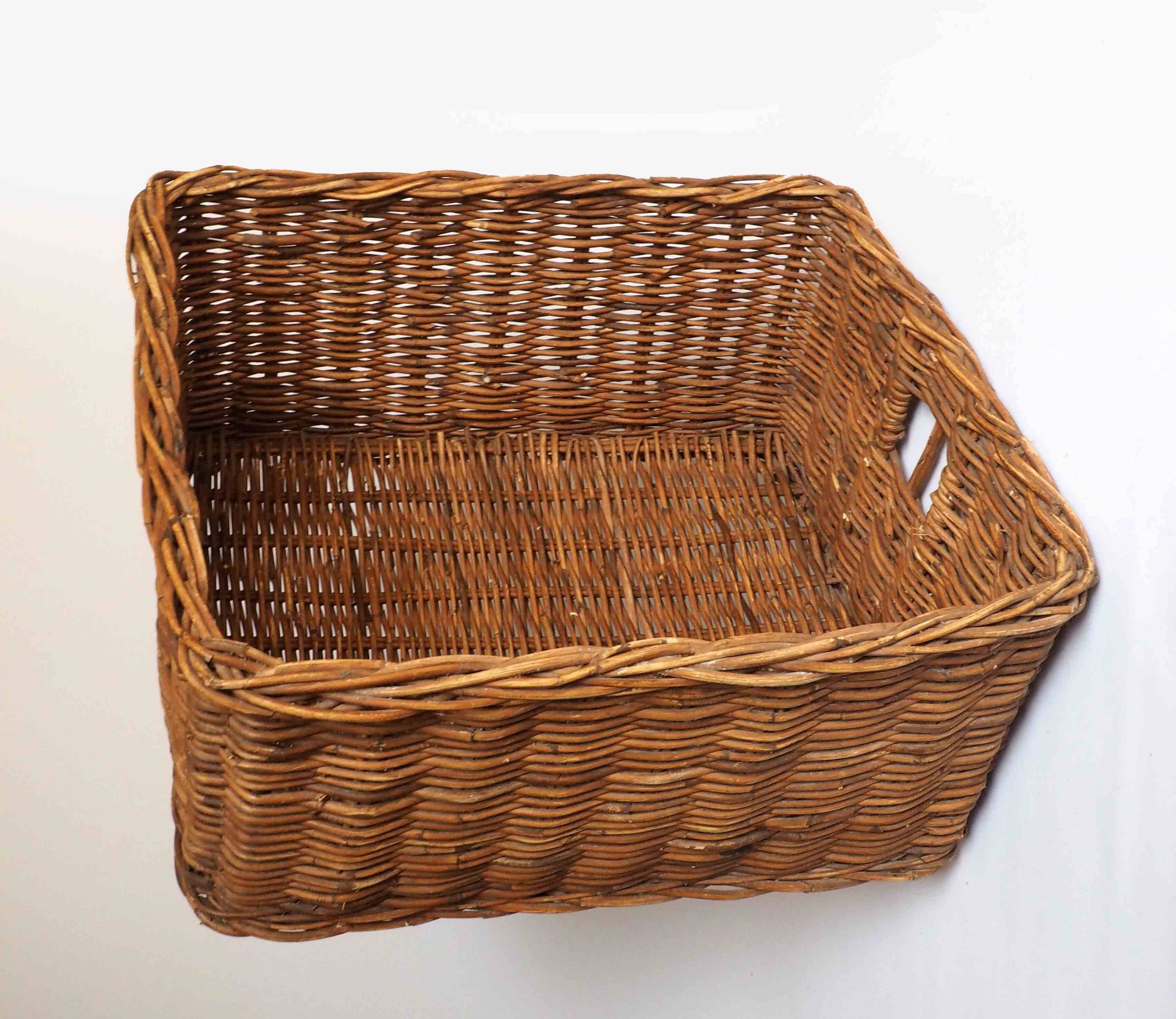 Rattan locker type basket