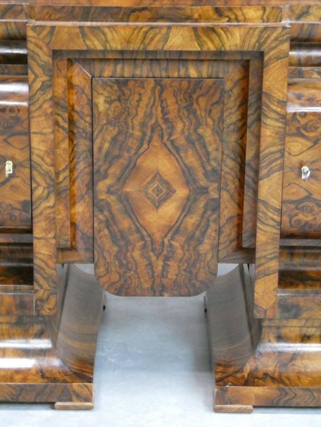 Art Deco Display Cabinet in Walnut