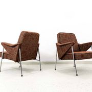 Metal vintage Armchairs “Bat” Poland, 1960’s, Set Of 2