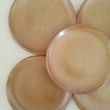 Set of 8 vintage brenne stoneware flat plates