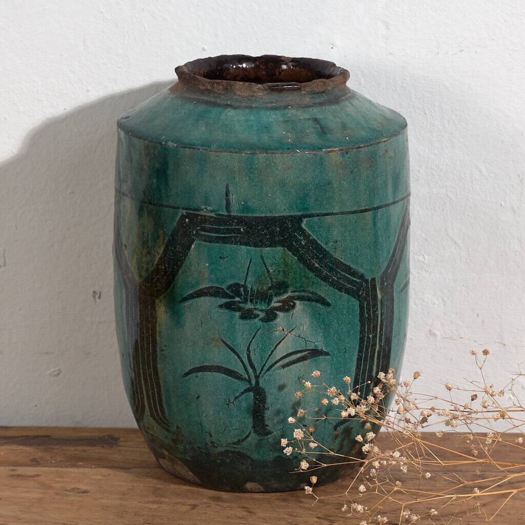 Antique green jade vase (circa 1820) #29