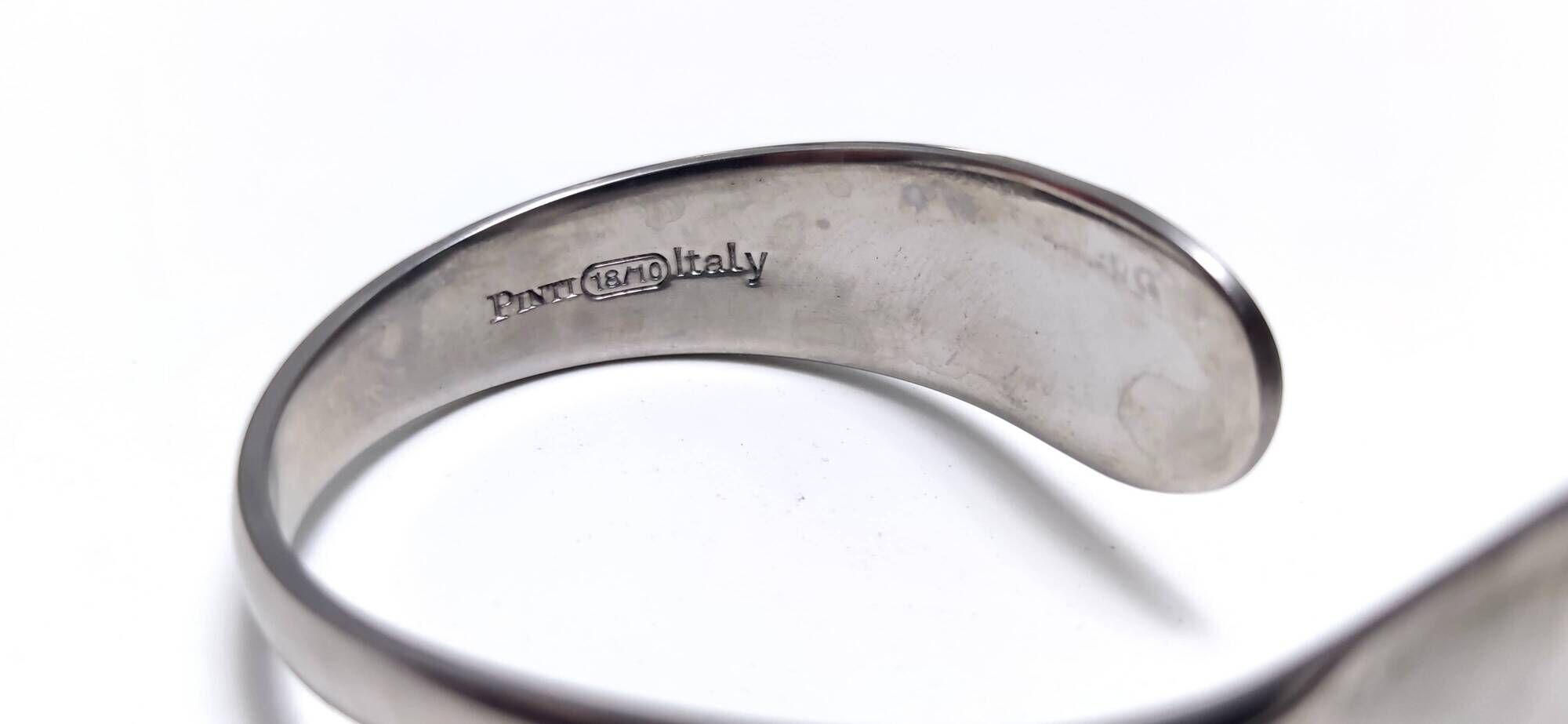 Postmodern Set of Twelve Steel Serving Spoon by Pinti, Italy, 1980s