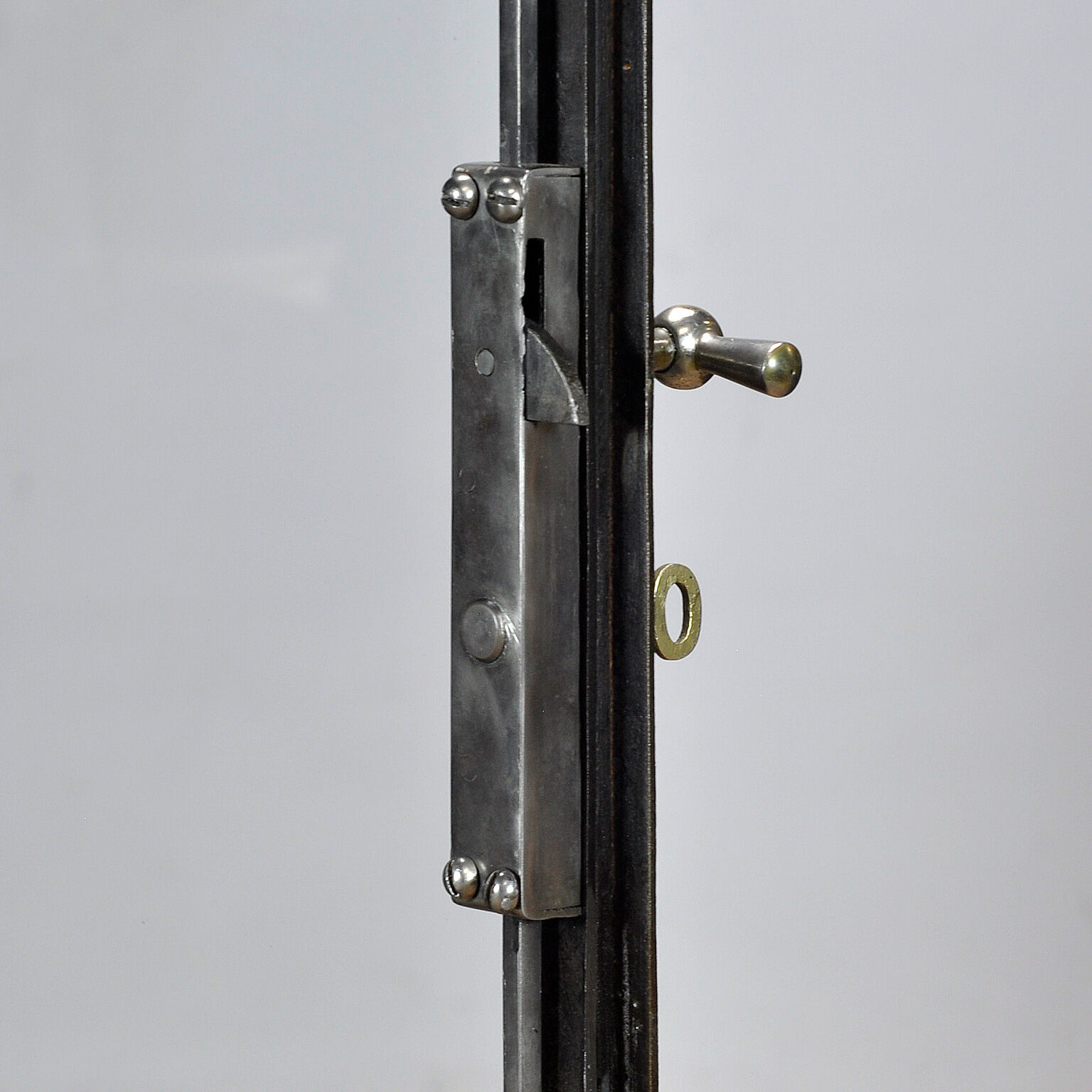 Polished iron medical cabinet, 1910s