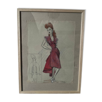 Fashion drawing G. Mazoyer