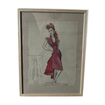 Fashion drawing G. Mazoyer