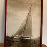 Lot of 3 black and white photographs sails and sailboats