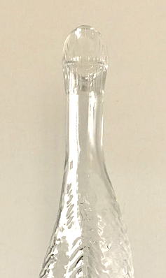 Carafe, bottle shaped fish in glass