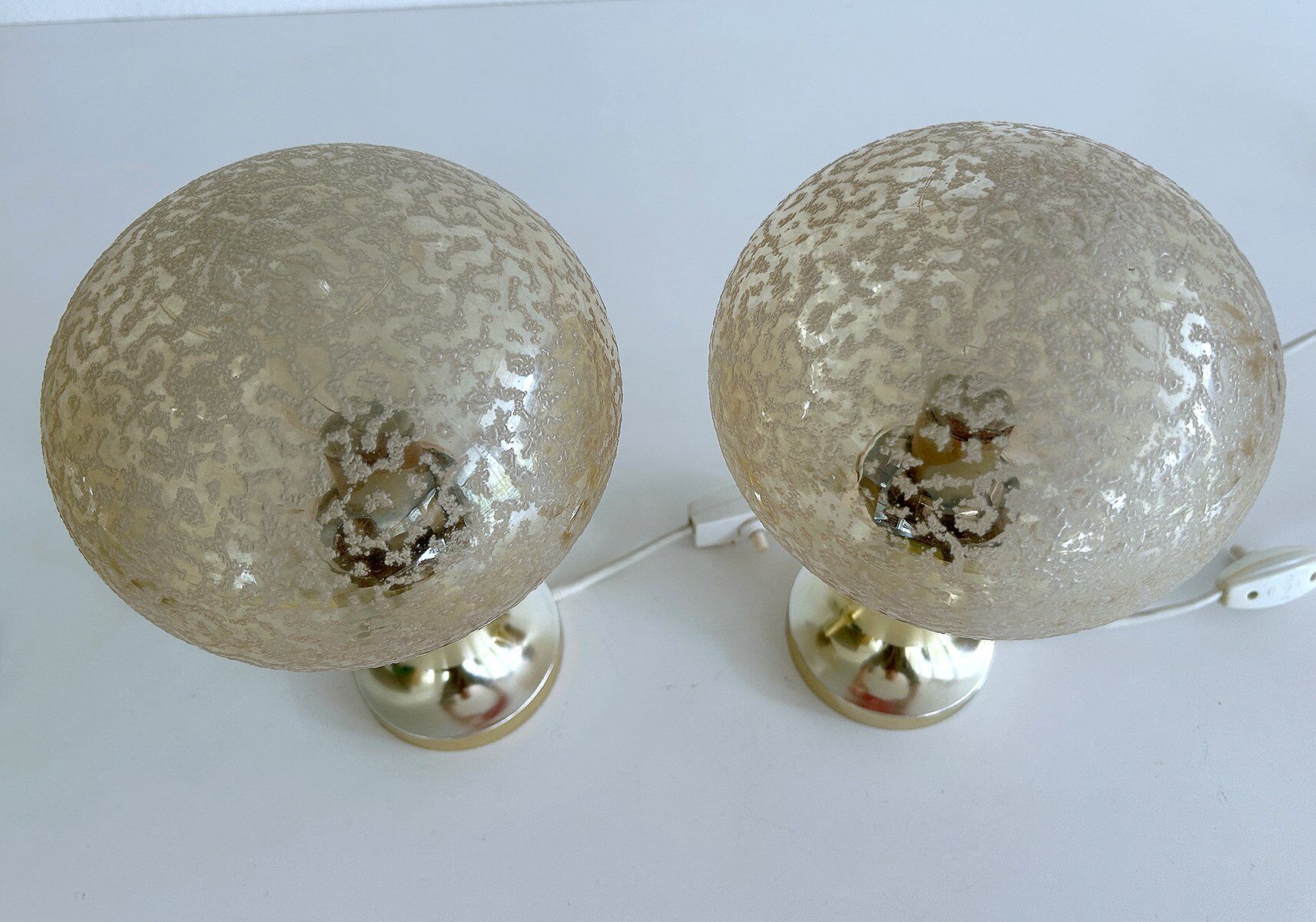 Pair Vintage Space Age table lamps, 1970s,