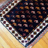 Ancient  carpet Persian Luri 58cm x 91cm 1890 s
