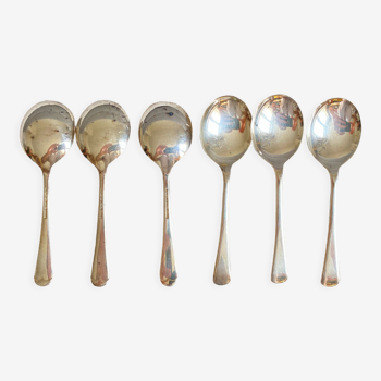 6 spoons grapefruit melon silver metal Butler EPNSA England