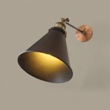 Industrial design wall light - Aluminium and brass