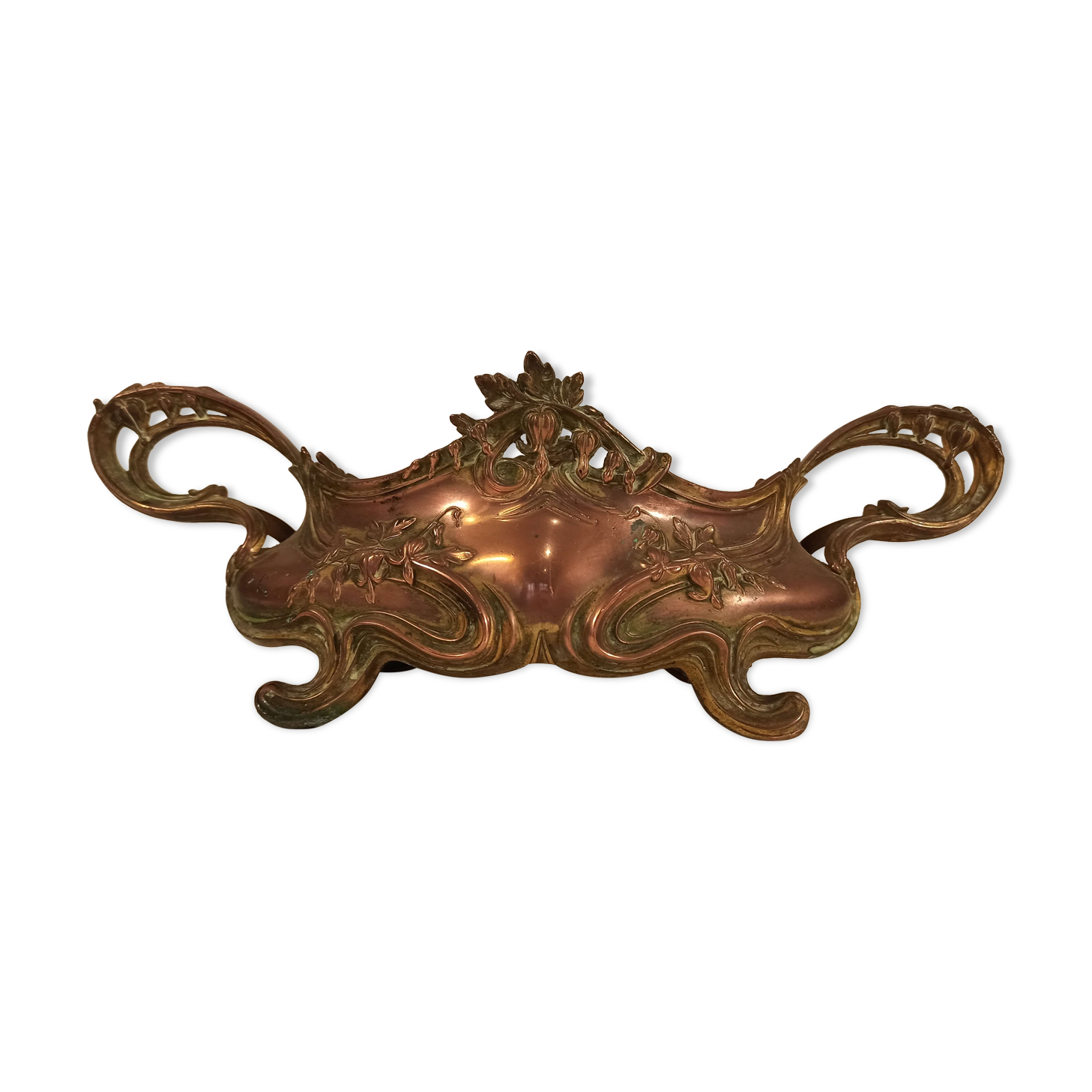 Old baroque copper planter