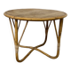 Small round vintage rattan table