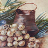 Still Life with Grapes Oil on Canvas
