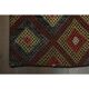 1970s Vintage Turkish Oushak Handmade Wool Cotton Red Runner Rug 70x213