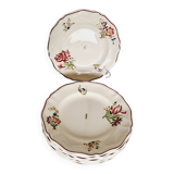 9 Terre de Fer Sarreguemines Flat Plates Rare Model from the Strasbourg Series