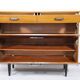Buffet à chaussures vintage en teck, design milieu du siècle, années 1960
