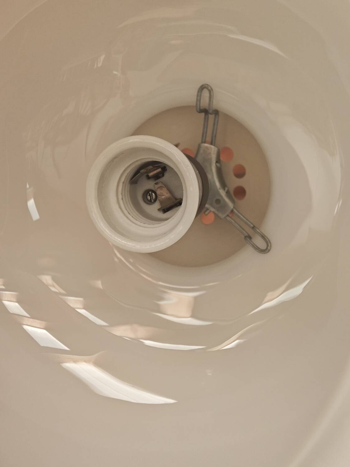 Suspension lamp "derby" in triplex opal glass – karel volf, osvě