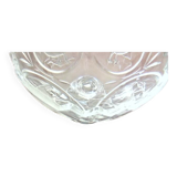 Coupe en cristal gravé – décor oiseaux – 18 cm – 1,8 kg