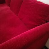 Sofa bench garnet velvet