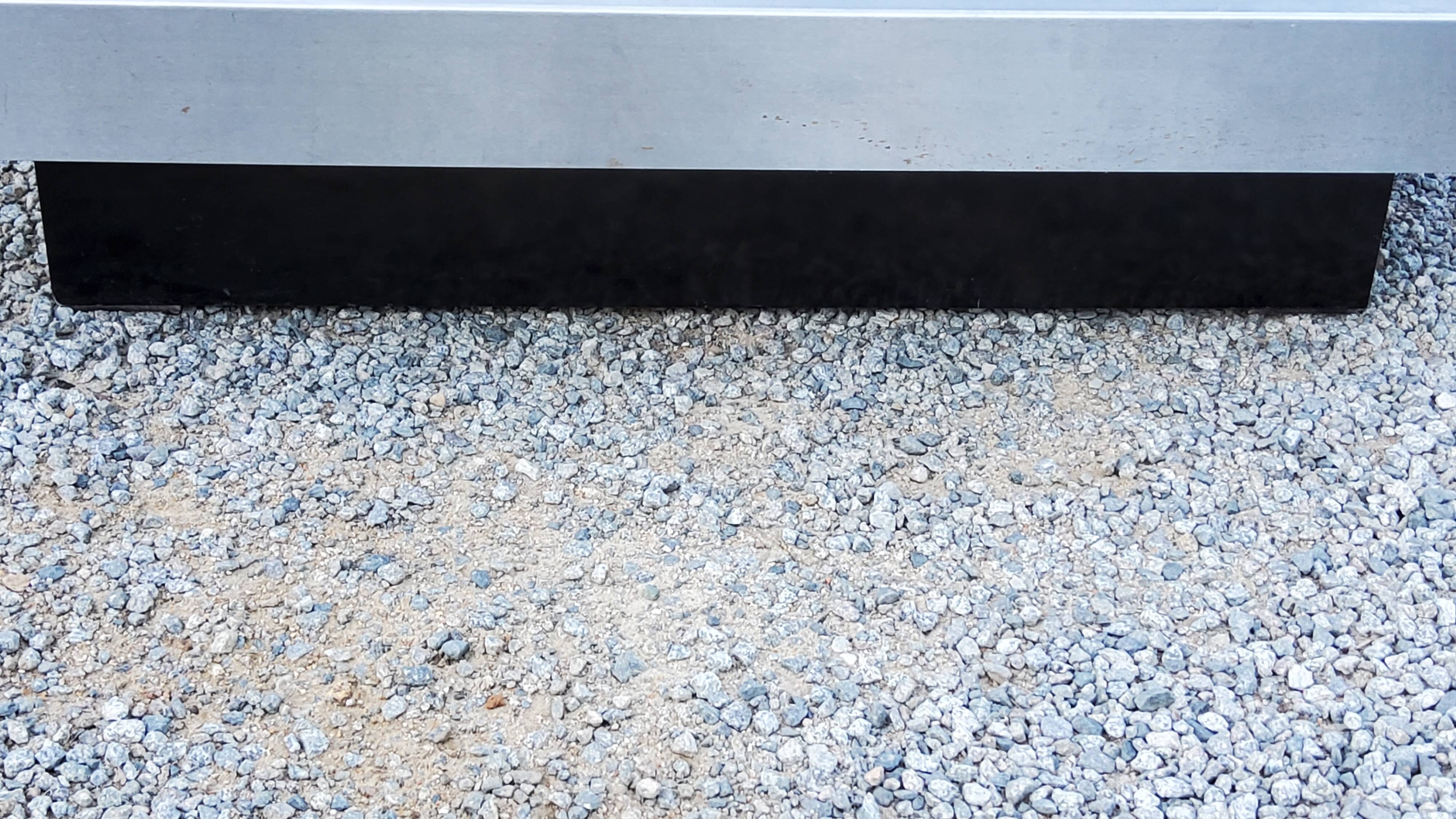 Coffee table in brushed steel and black tinted glass from the 70s