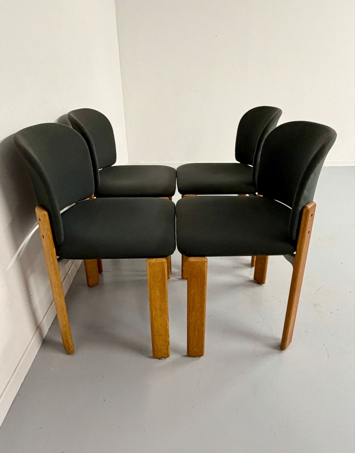4 vintage Bruno Rey design chairs for Dieticker from the 1970s.
