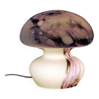 Norwegian Mushroom glass table lamp by Randsfjord Glassverk 1970s
