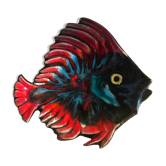 Dish earthenware Vallauris vintage fish