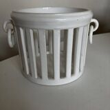 Moustier white neo-classic directoire pot cover 1950