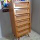 Chest of drawers vintage wood and rattan of the 50 feet compass