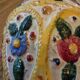 Hand-carved and hand-painted vase