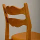 Razorblade style dining chairs by Henning Kjærnulf Oak and Leather Denmark