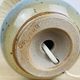 Blue ceramic ball lamp by Willy Dougoud