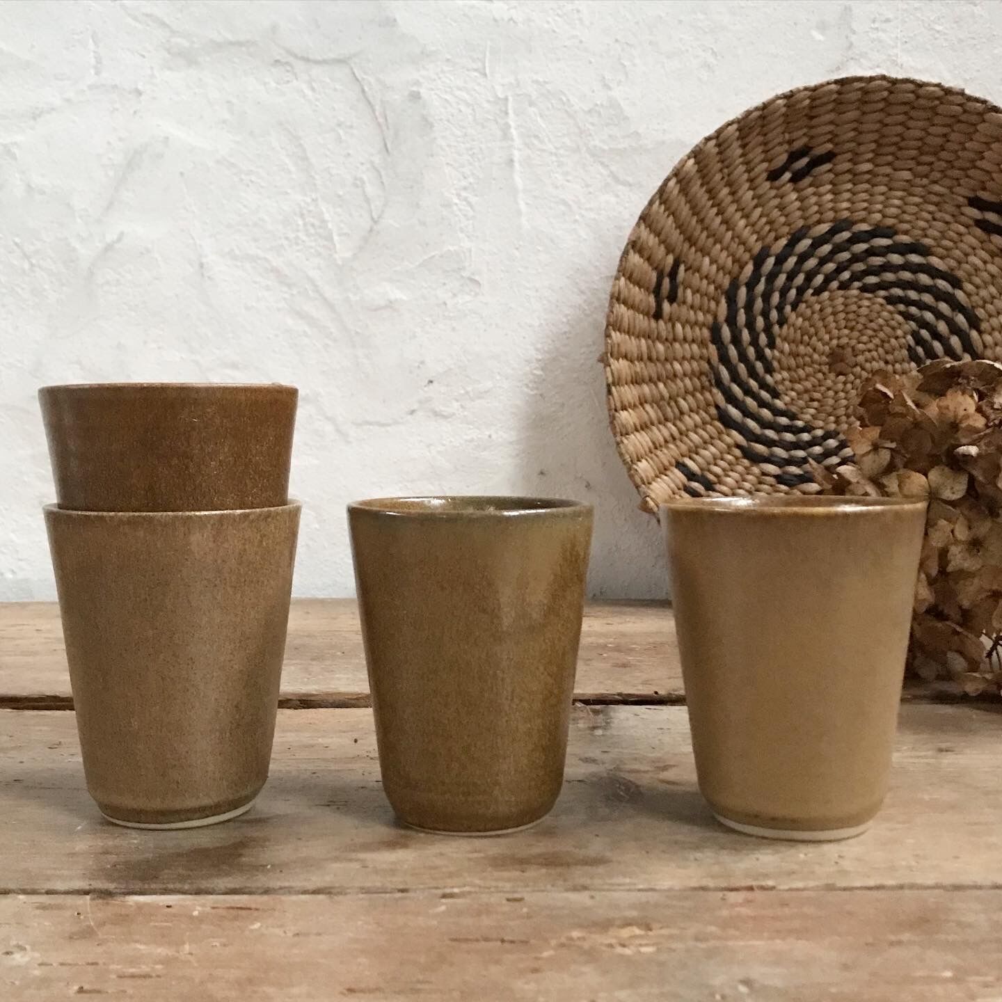 Set of 4 Digoin sandstone glasses