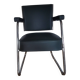 Roneo industrial office chair in green faux leather with vintage chrome from the 1950s.
