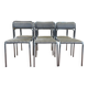 Suite de 6 chaises vintages 1970 chromées