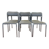 Set of 6 vintage 1970 chrome chairs