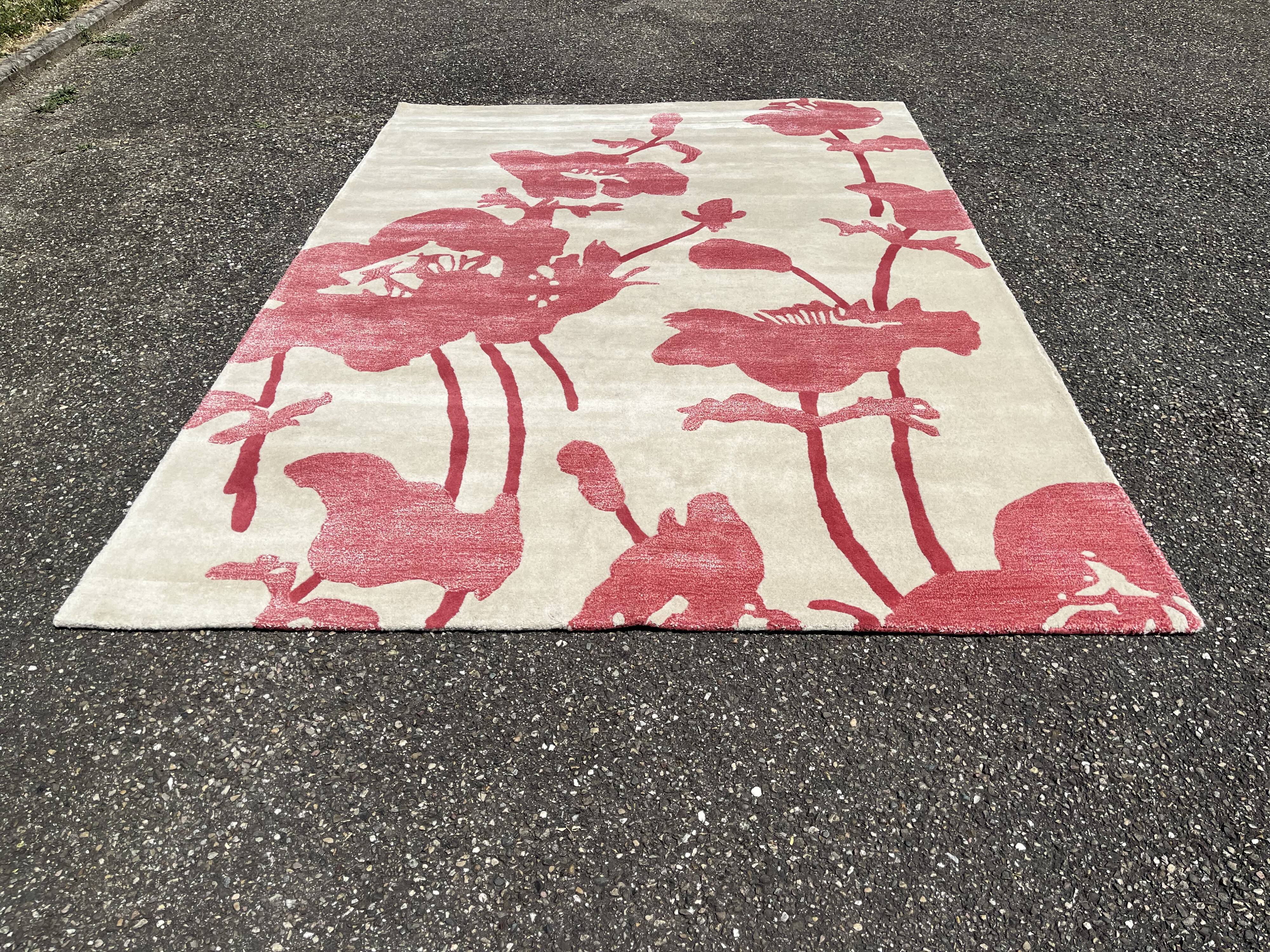 Modern carpets, floral art