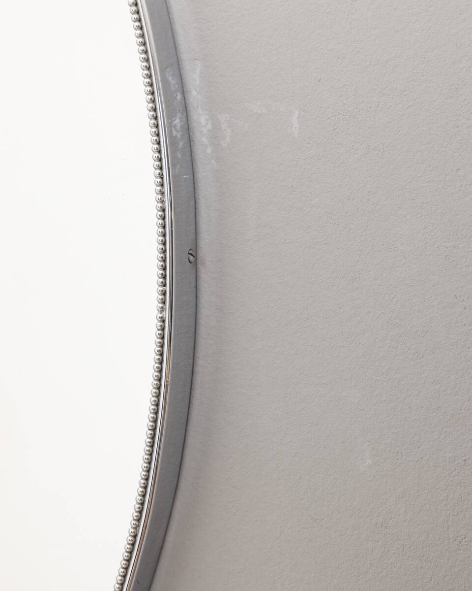 Vintage 70s wall mirror chrome metal Italian design